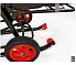 Санки-коляска Snow Galaxy City-2, дизайн - Мишка со звездой на красном, на больших колёсах Ева, сумка и варежки  - миниатюра №11